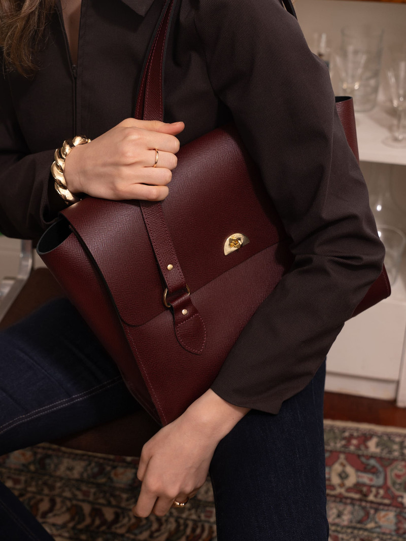 Cambridge Satchel The Emily - Oxblood Saffiano outlook