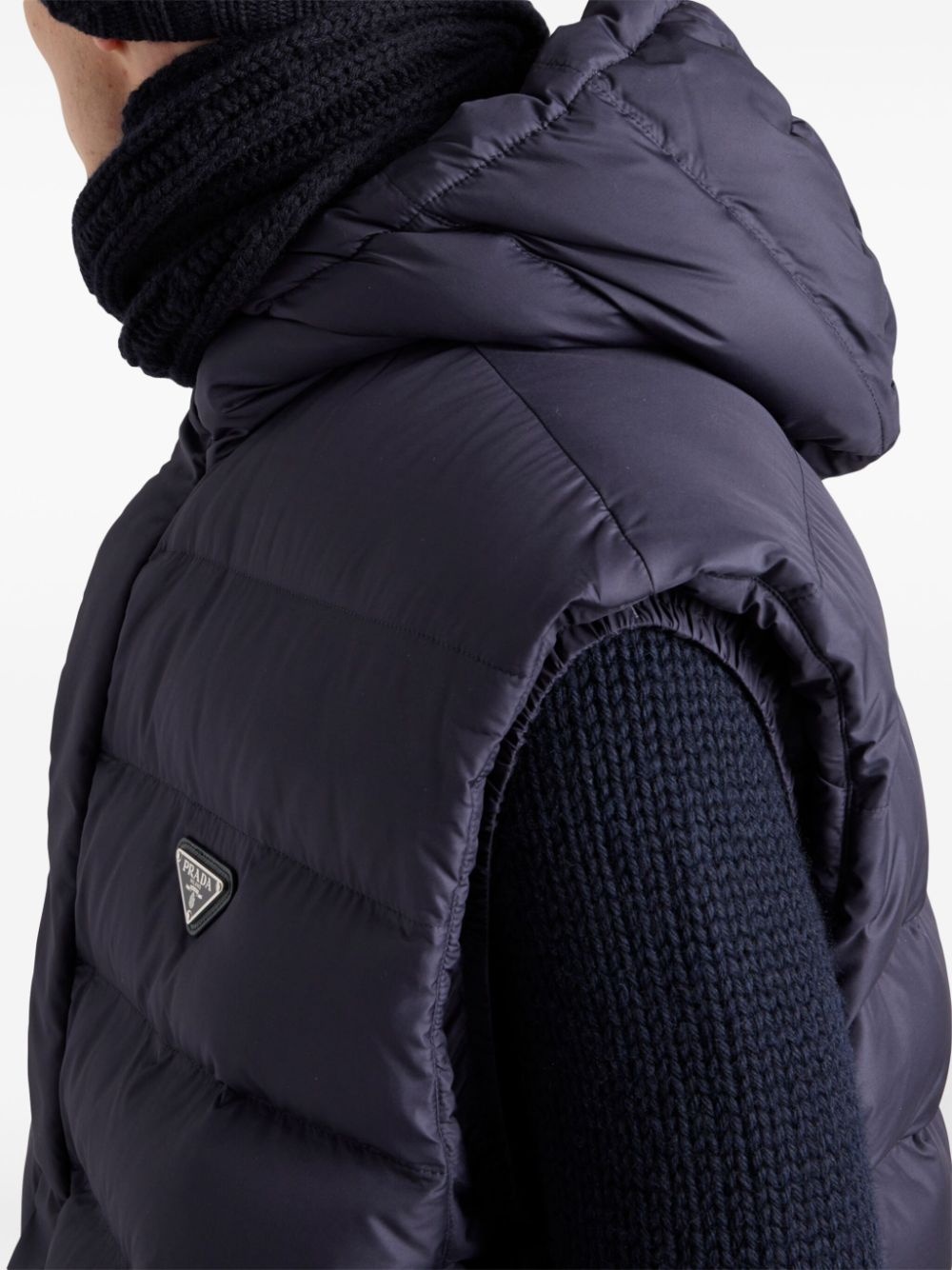 down hooded vest - 4