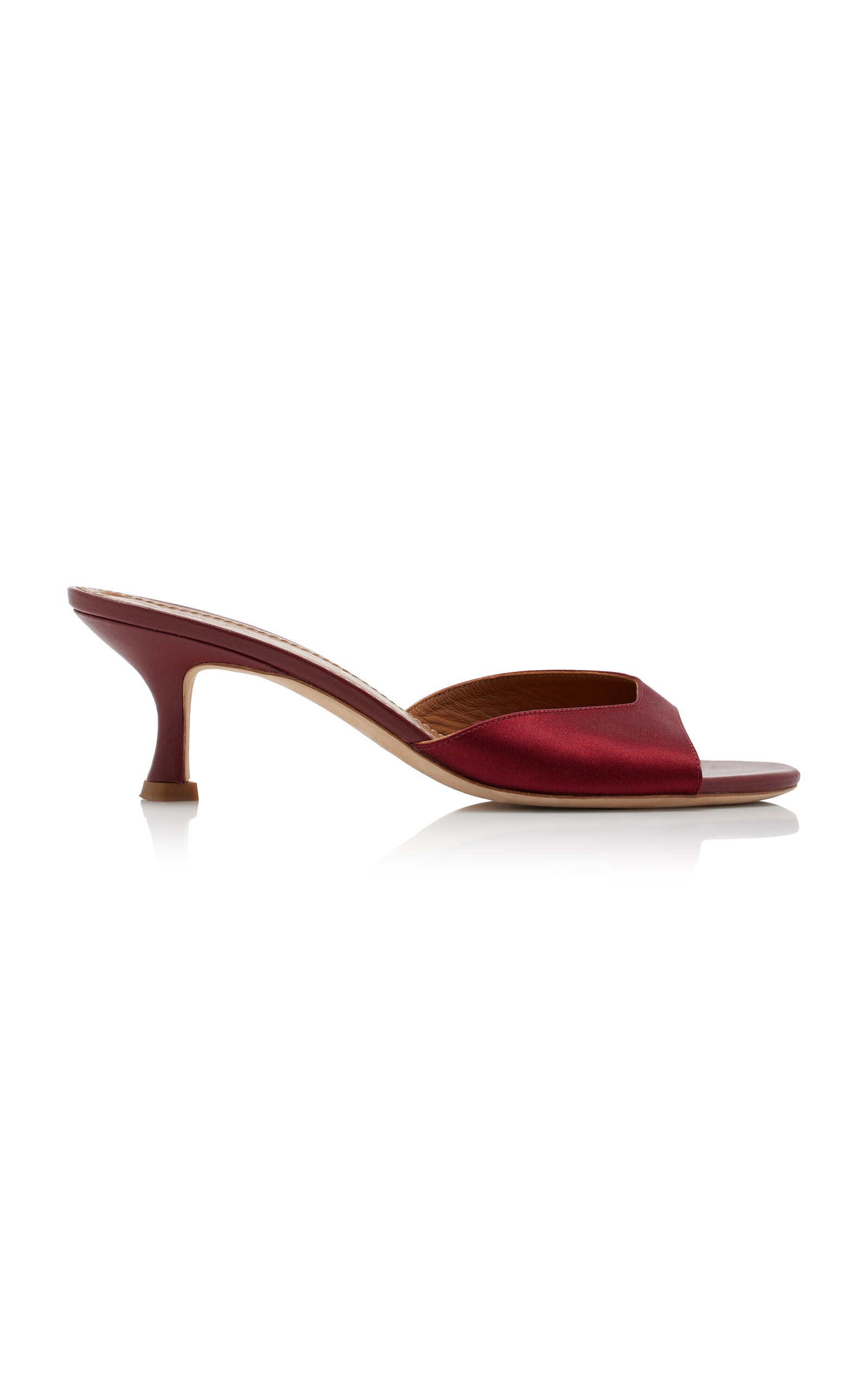 Brigitte Satin Mules red - 1