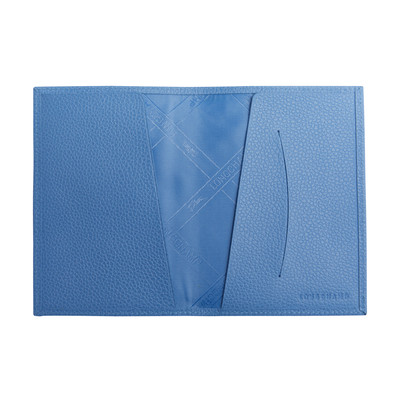 Longchamp Le Foulonné Passport cover Cloud Blue - Leather outlook