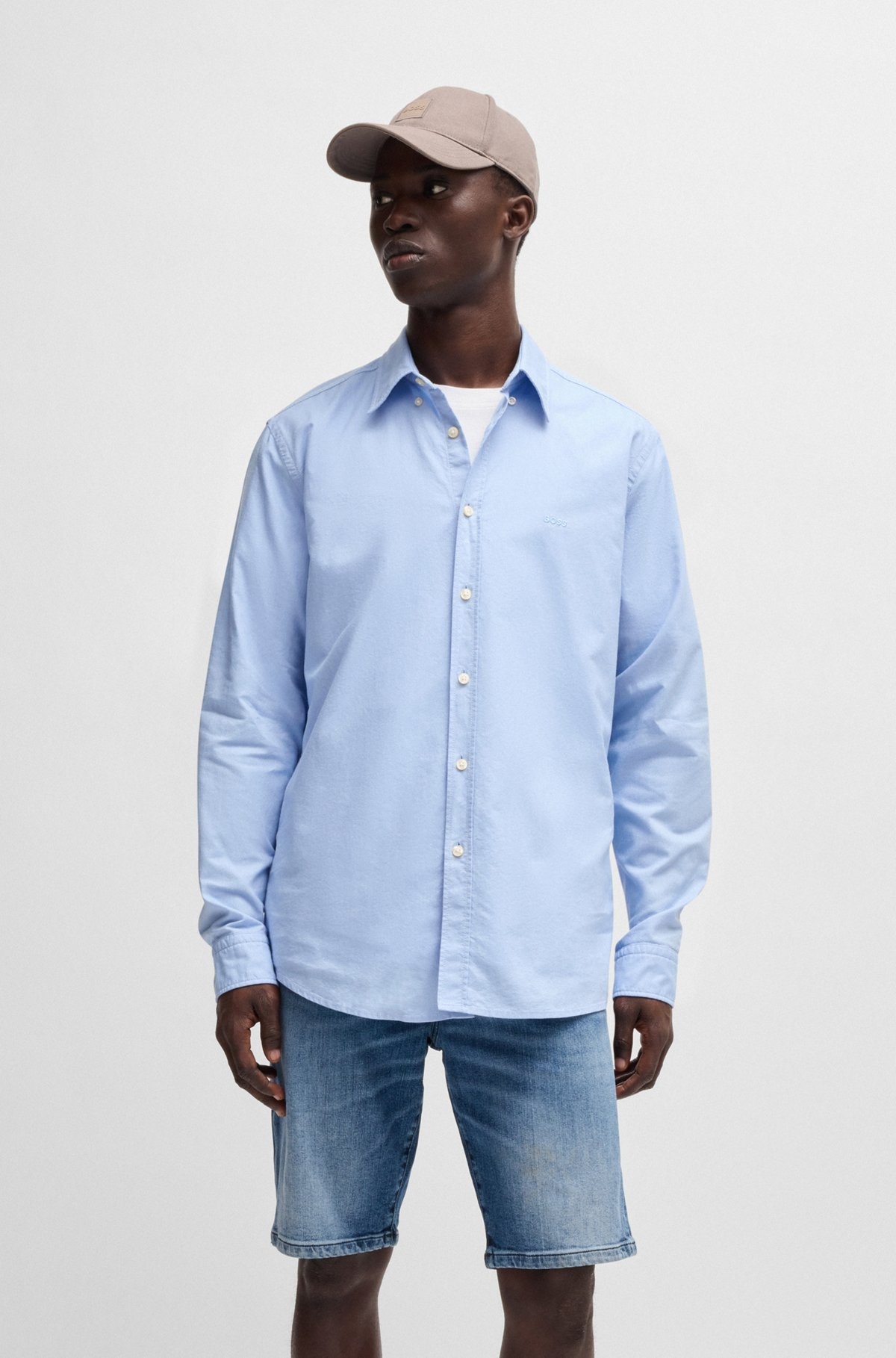 BUTTON-DOWN REGULAR-FIT SHIRT IN OXFORD COTTON - 2
