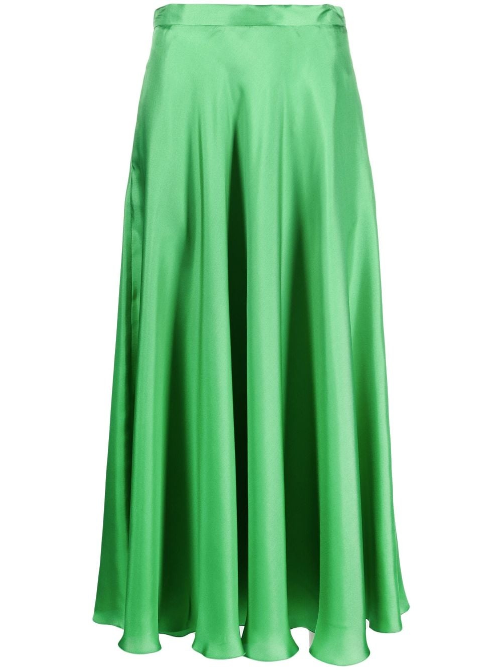 high-waisted drape-detail skirt - 1