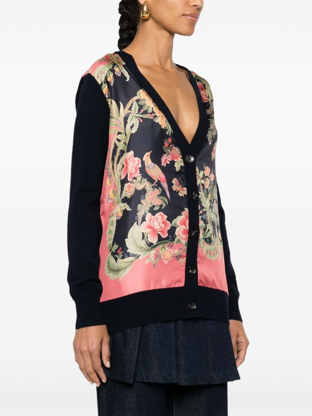 floral-print cardigan - 3