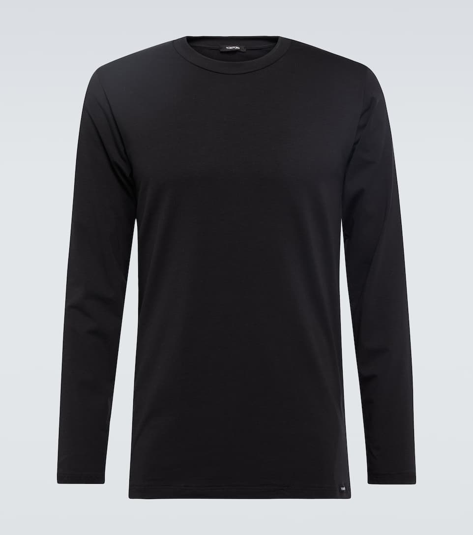 Long-sleeve cotton-blend T-shirt - 1