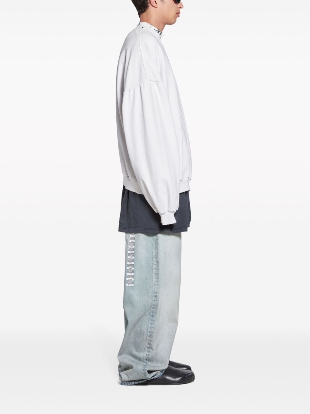crew-neck cotton sweatshirt - 2