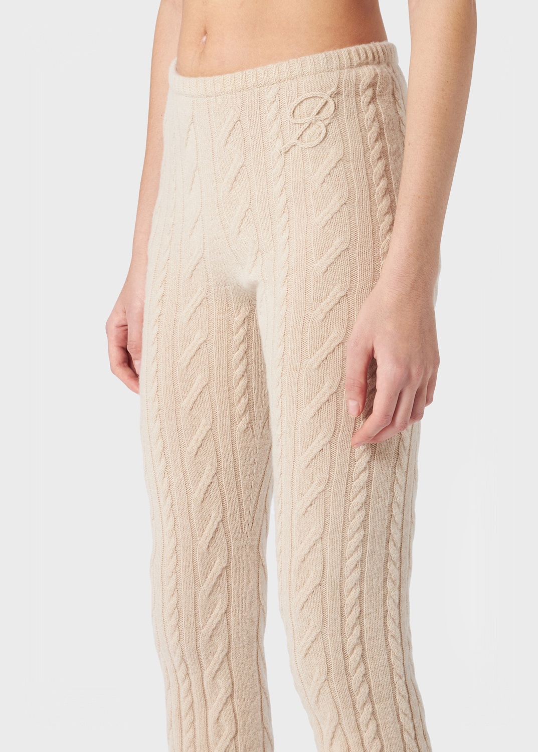 RIBBED KNIT PANTS WITH TORCHON - 5