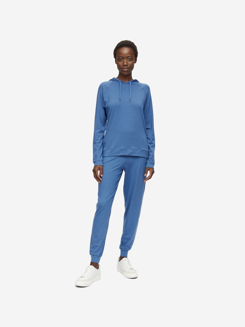 Women's Pullover Hoodie Basel Micro Modal Stretch Storm Blue - 3