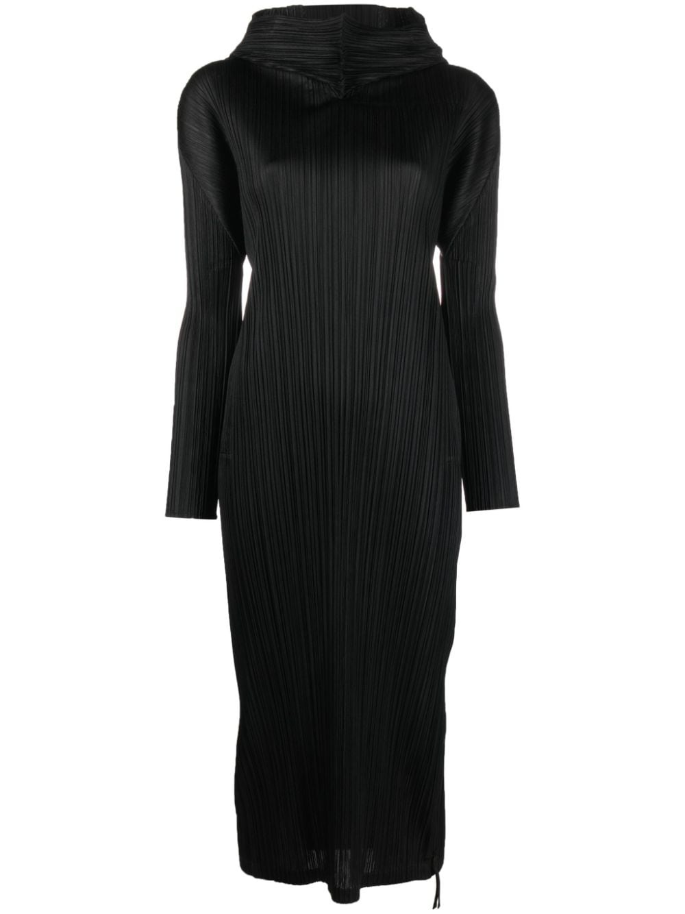 high-neck pleated dress - 1