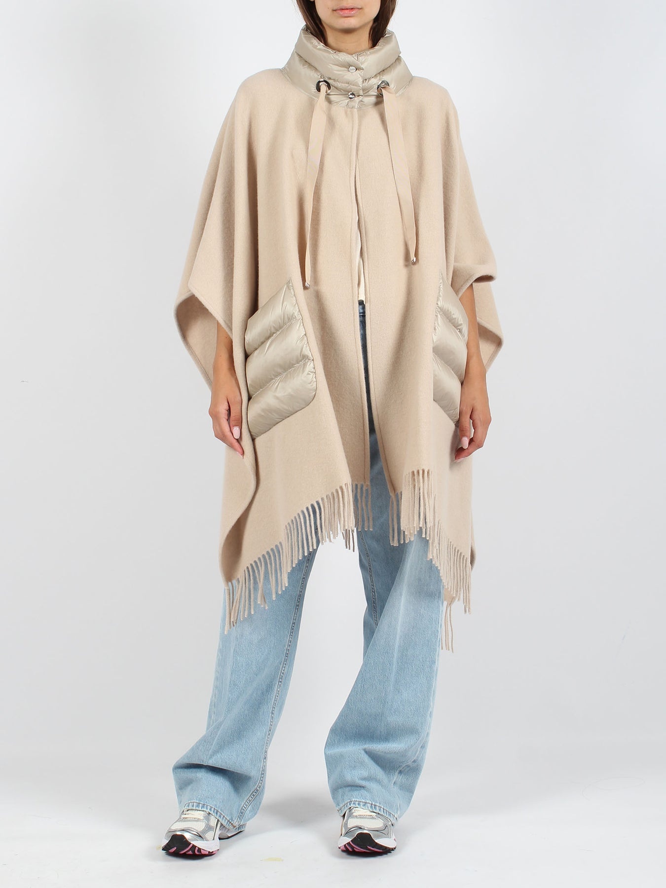 Herno Wool resort poncho | wananluxury | REVERSIBLE