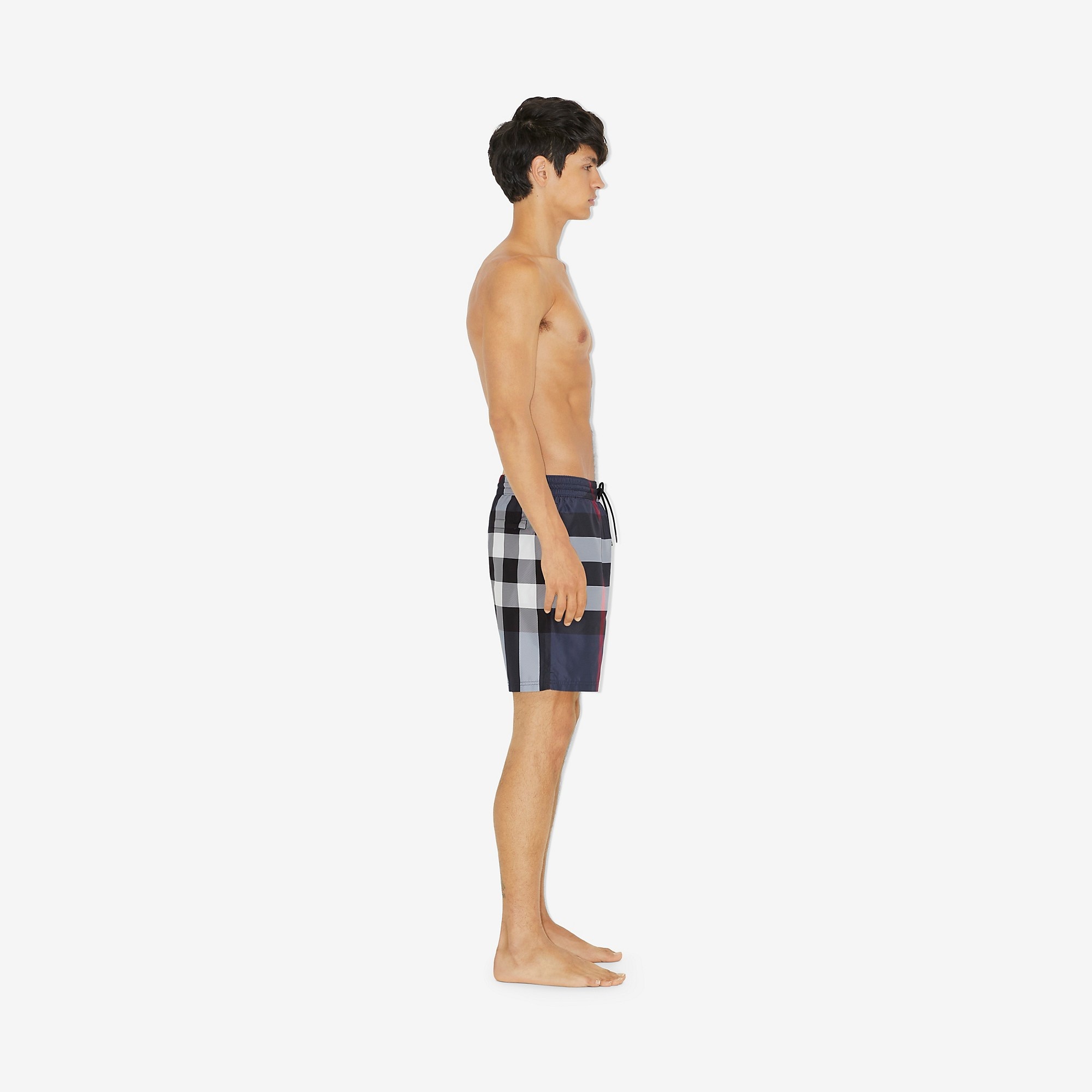 Check Drawcord Swim Shorts - 3