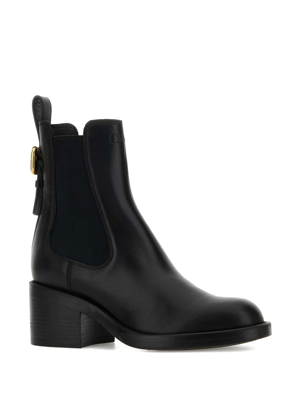 60mm buckle-detail leather boots - 2