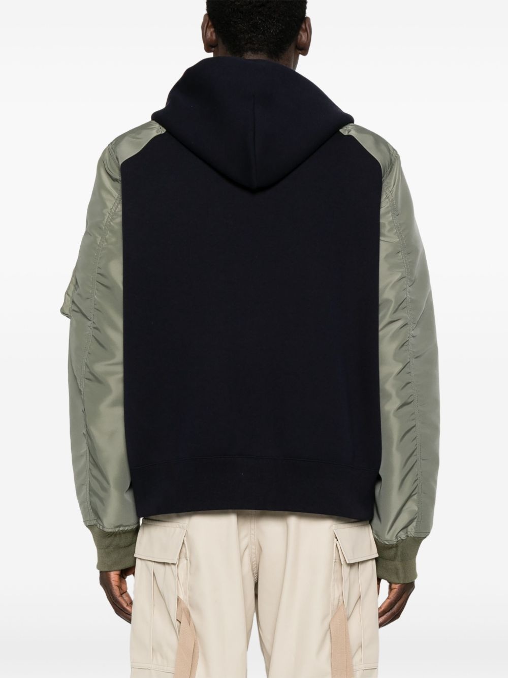 panelled hoodie - 4