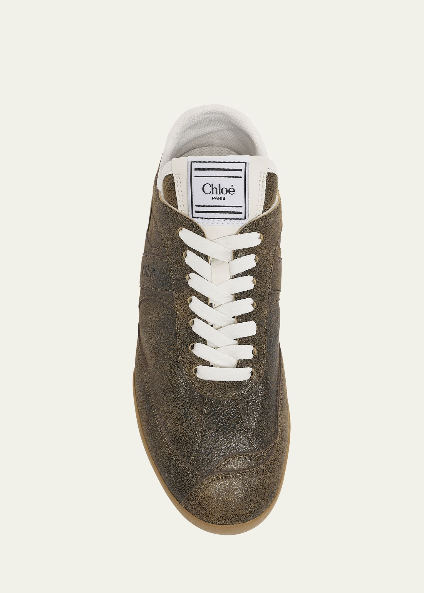 Kick Crackled Leather Retro Low-Top Sneakers - 3