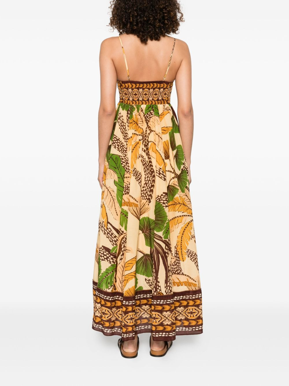 Foliage Sketch maxi dress - 4