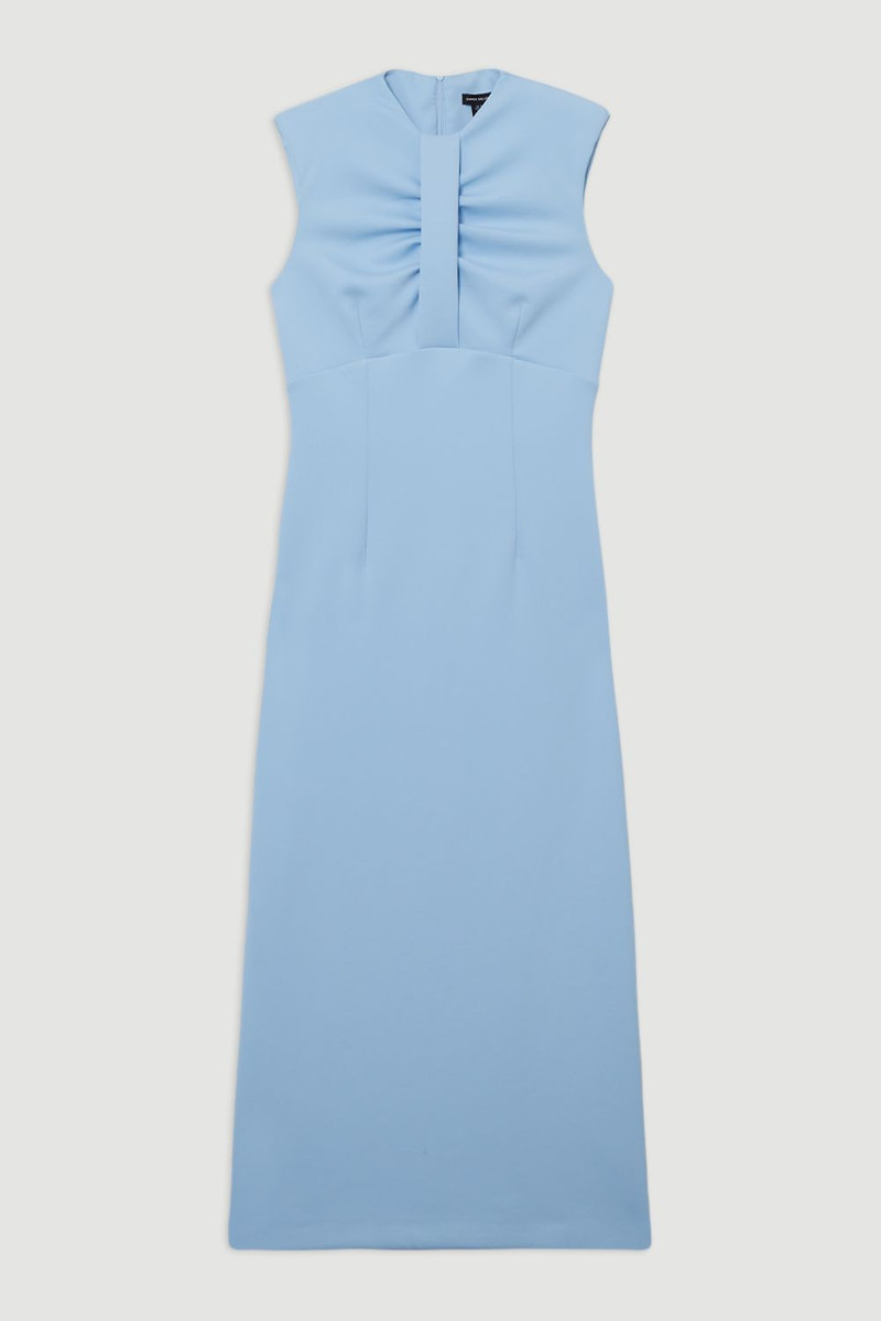 Scuba Drama Twist Detail Woven Midi Dress 4