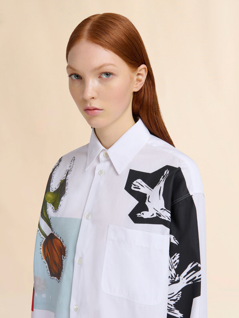WHITE POPLIN SHIRT - 4