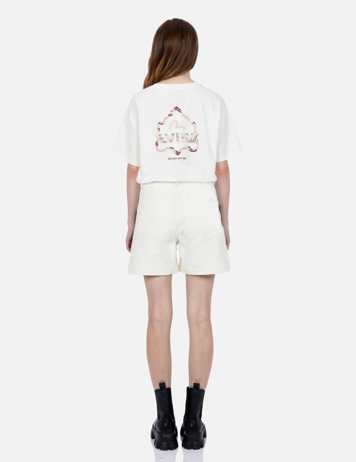 Seagull Embroidery Corduroy Shorts - 5