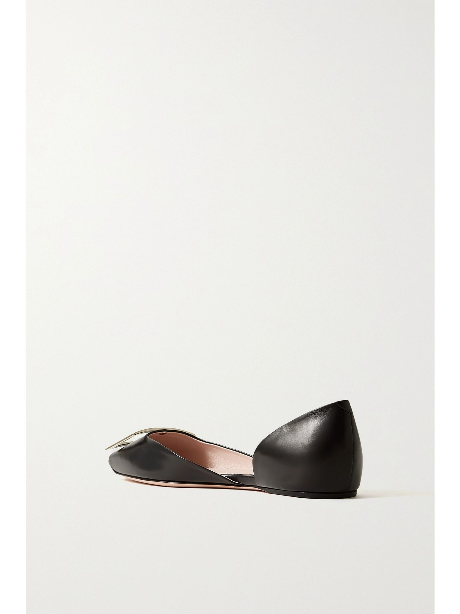 Trompette D'Orsay leather ballet flats Black - 3