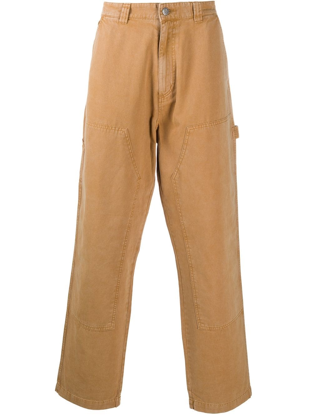 Washed Canvas Work straight-leg trousers  - 1