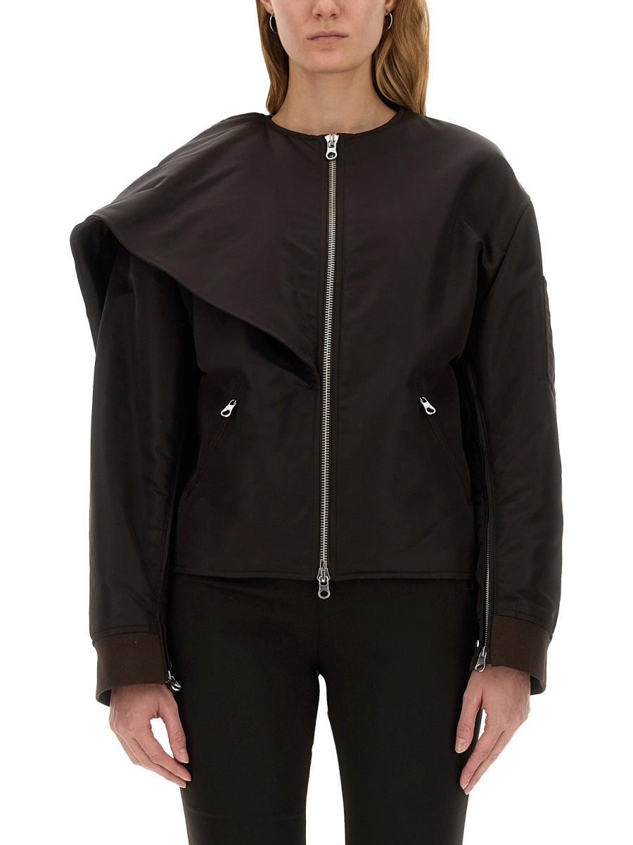 Courreges Women Bow Neck Bomber Jacket - 1