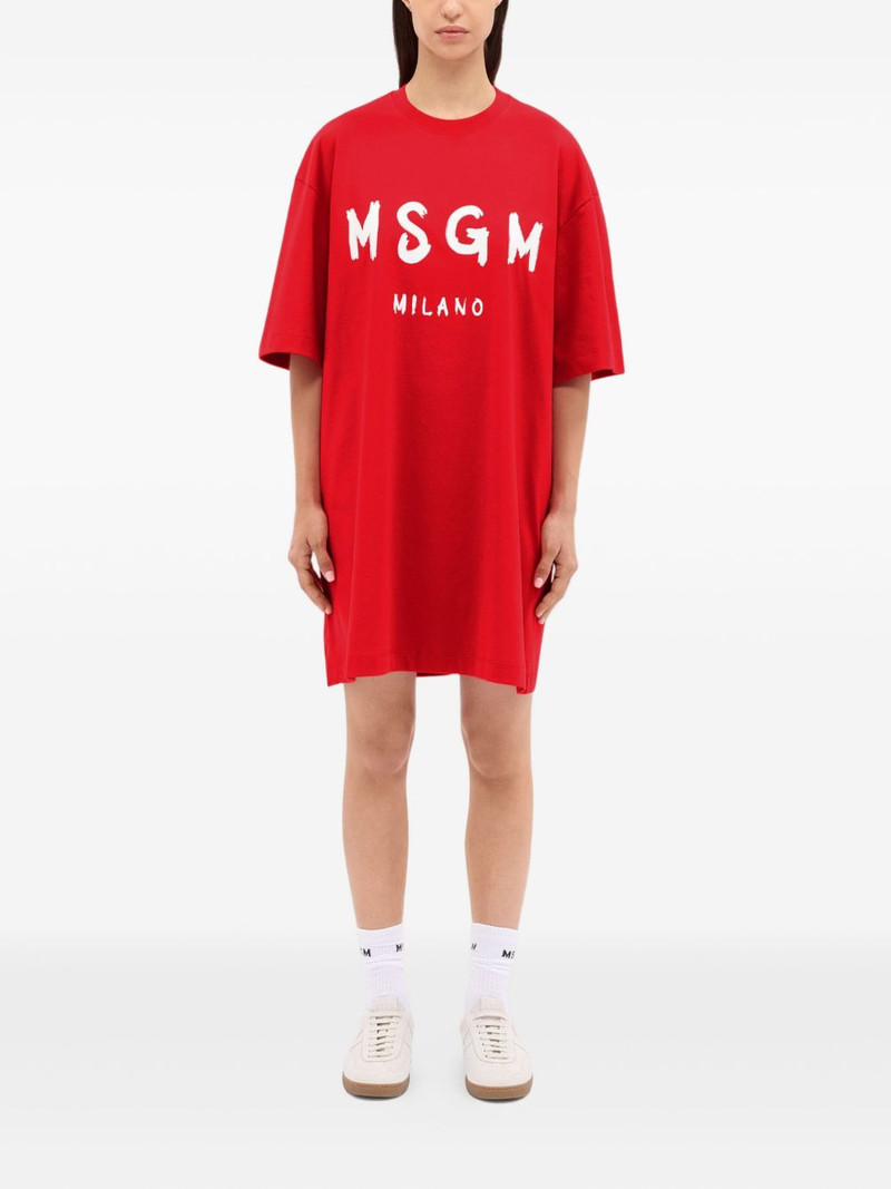 MSGM short-sleeve crew-neck T-shirt dress outlook
