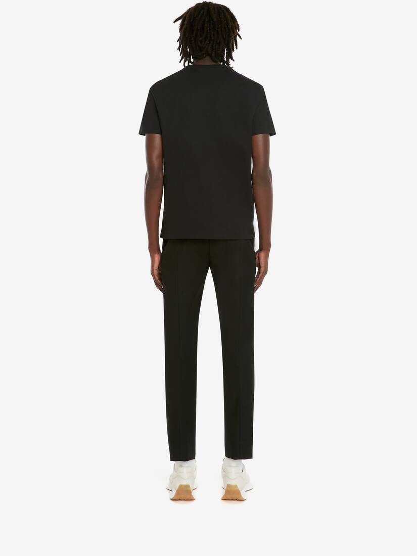 ■alexander mcqueen■ Graffiti McQueen T-Shirt Black Khaki 6 Alexander McQueen Men's McQueen Graffiti T-shirt in Black