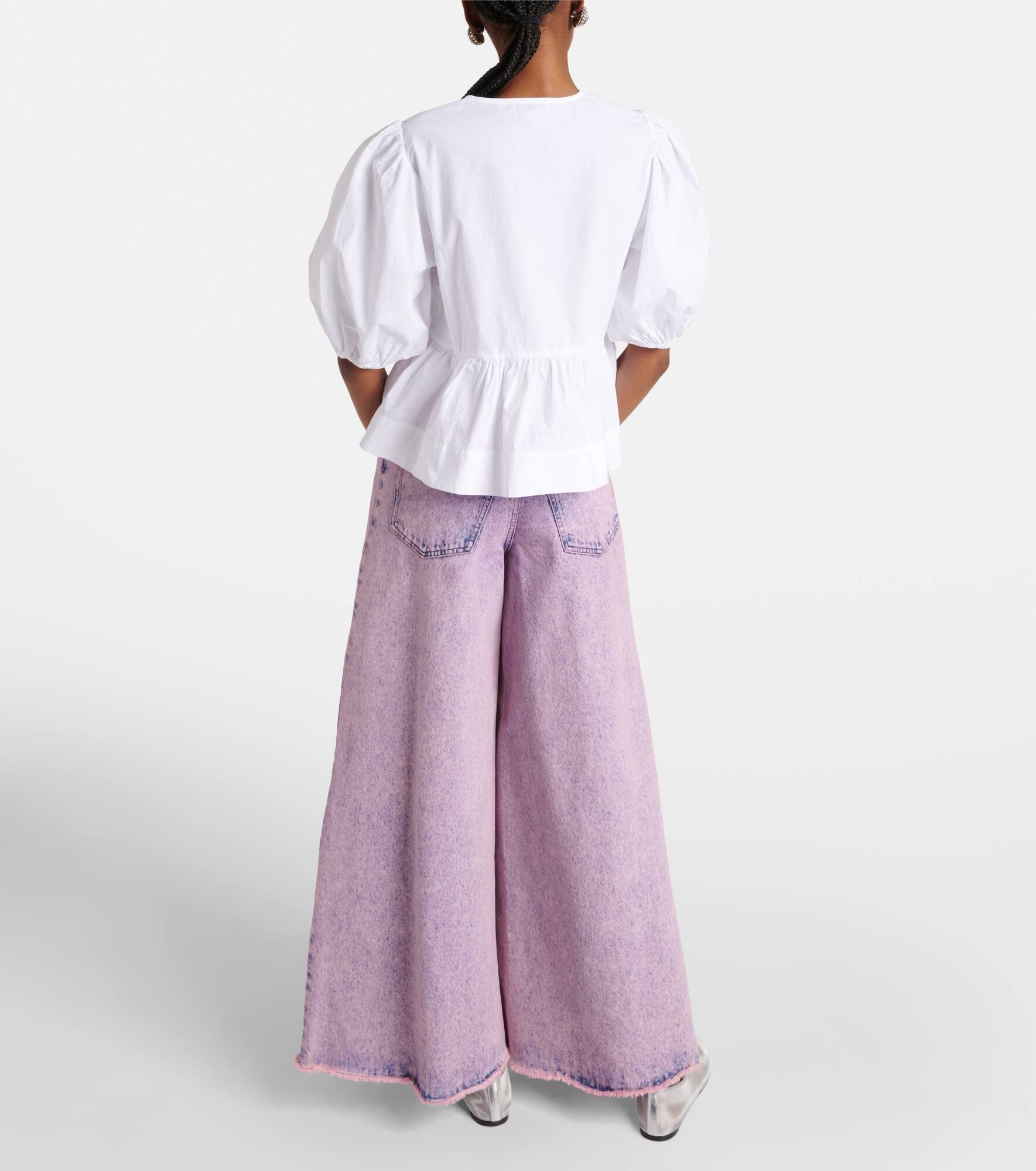 Bow-detail cotton poplin blouse - 3