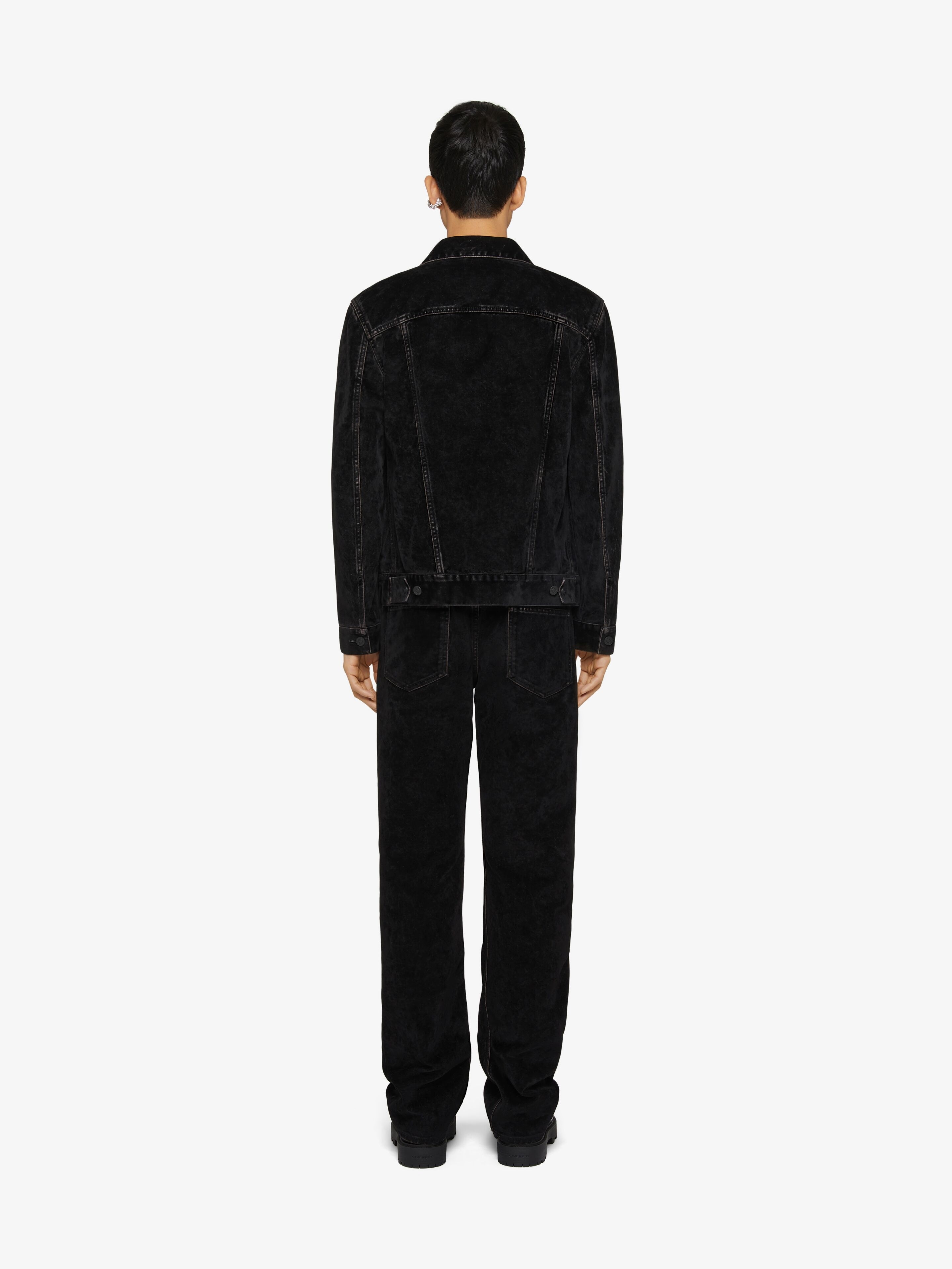 JEANS IN FLOCKED DENIM WITH VELVET EFFECT - 4