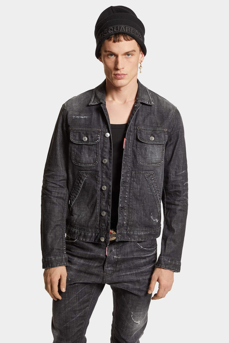 BLACK EASY WASH JEAN JACKET 3