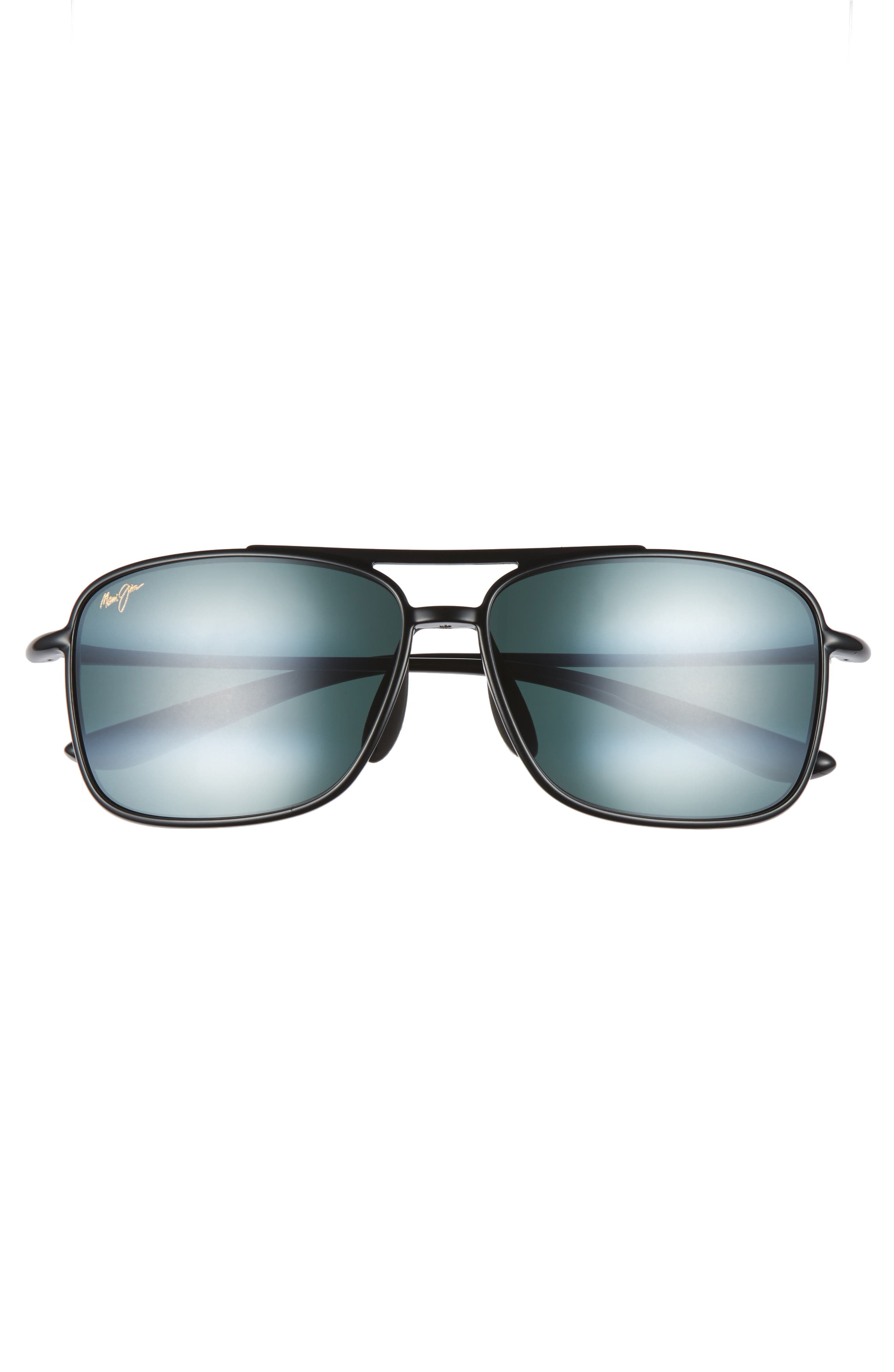 Maui Jim Kaupo Gap 61mm PolarizedPlus2® Aviator Sunglasses in Gloss Black/Neutral Grey at Nordstrom - 3