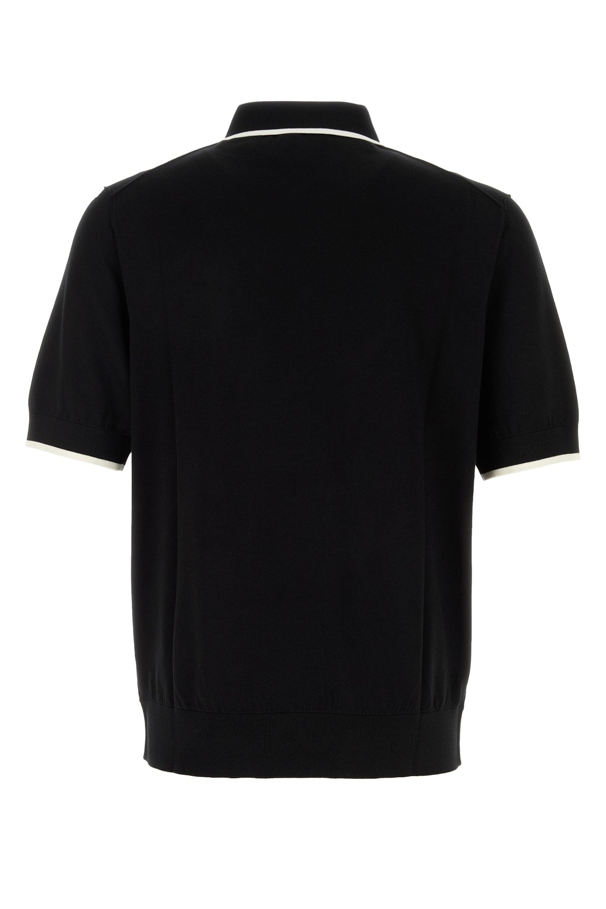 Dolce & Gabbana Men Black Cotton Polo Shirt - 2
