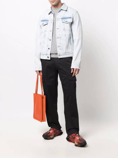 Off-White bleached-effect denim jacket outlook