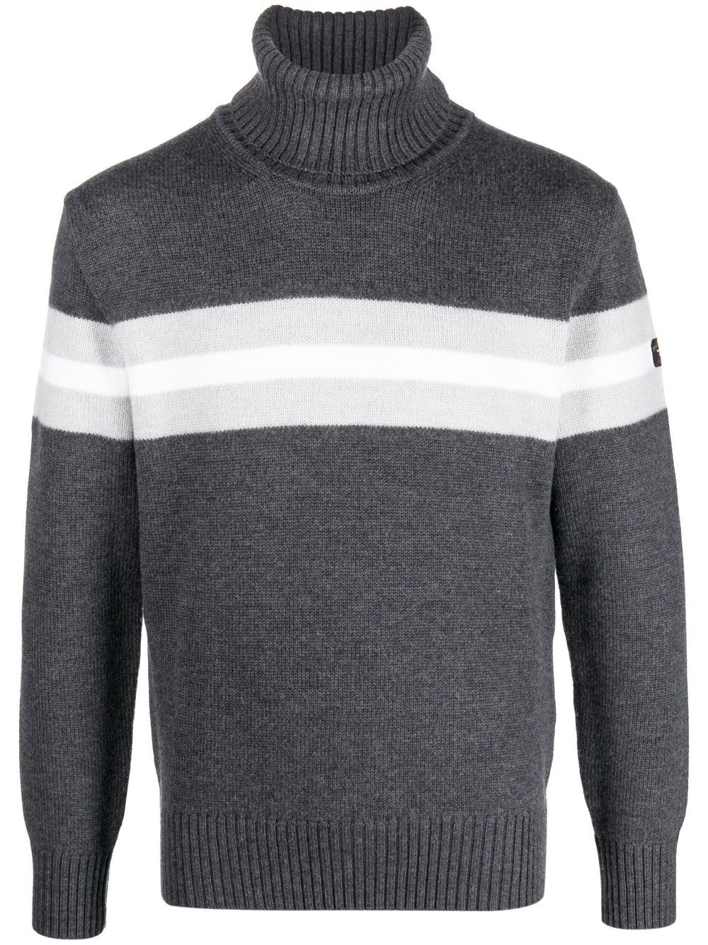 striped roll-neck jumper - 1
