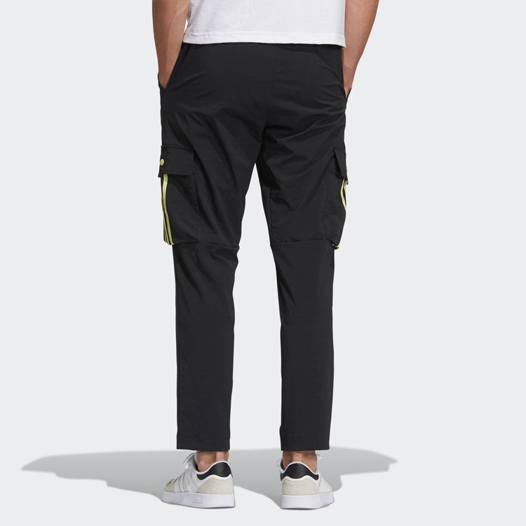 adidas neo Sw Lw 3s Tp Leisure Pocket Sports Stripe Trousers Men's Black H55286 - 3