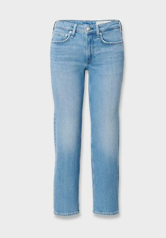 Harlow Ankle Straight Jean Low-Rise in Vintage Stretch Denim - 1