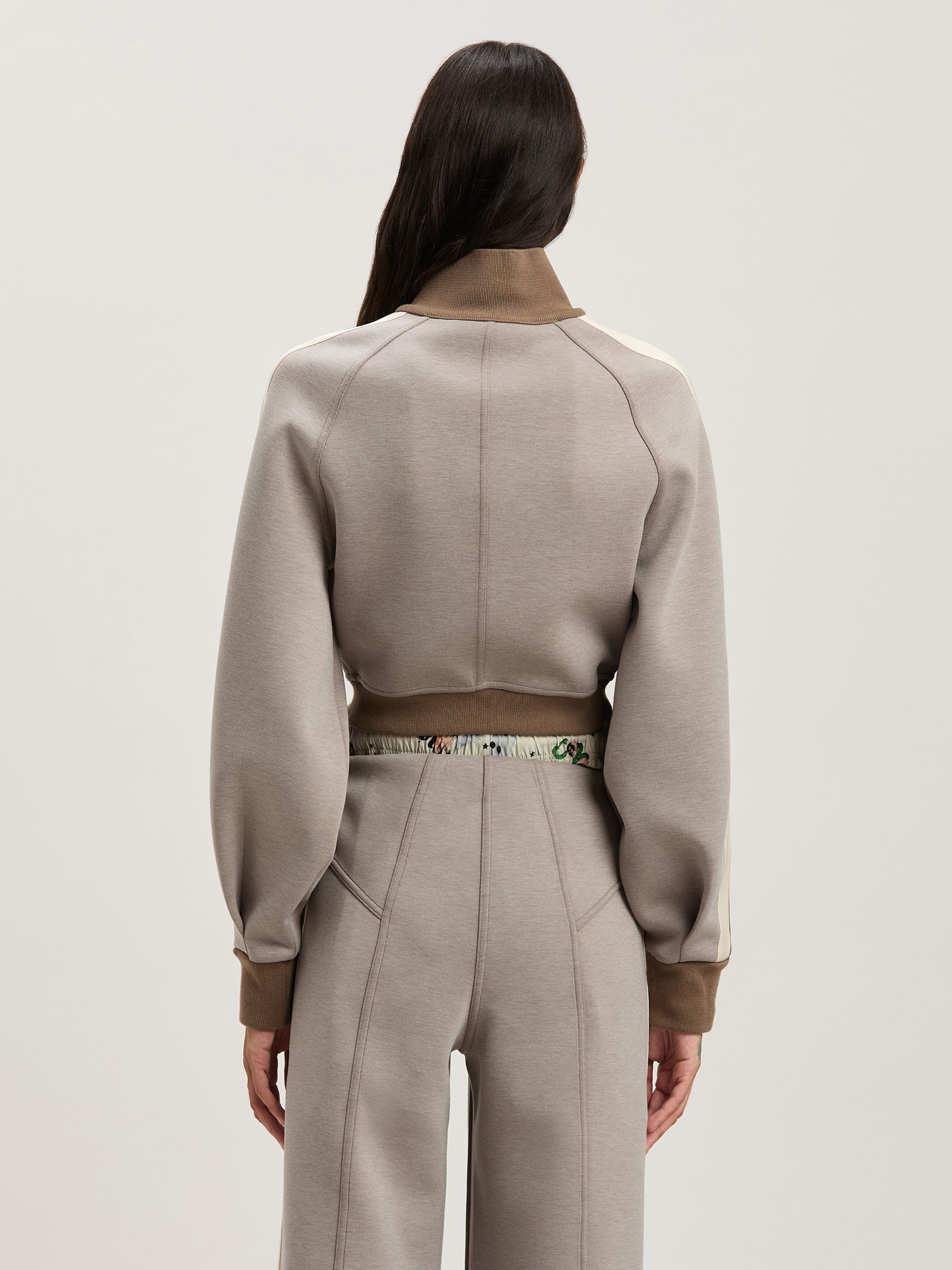 Neoprene cropped track jacket - 5