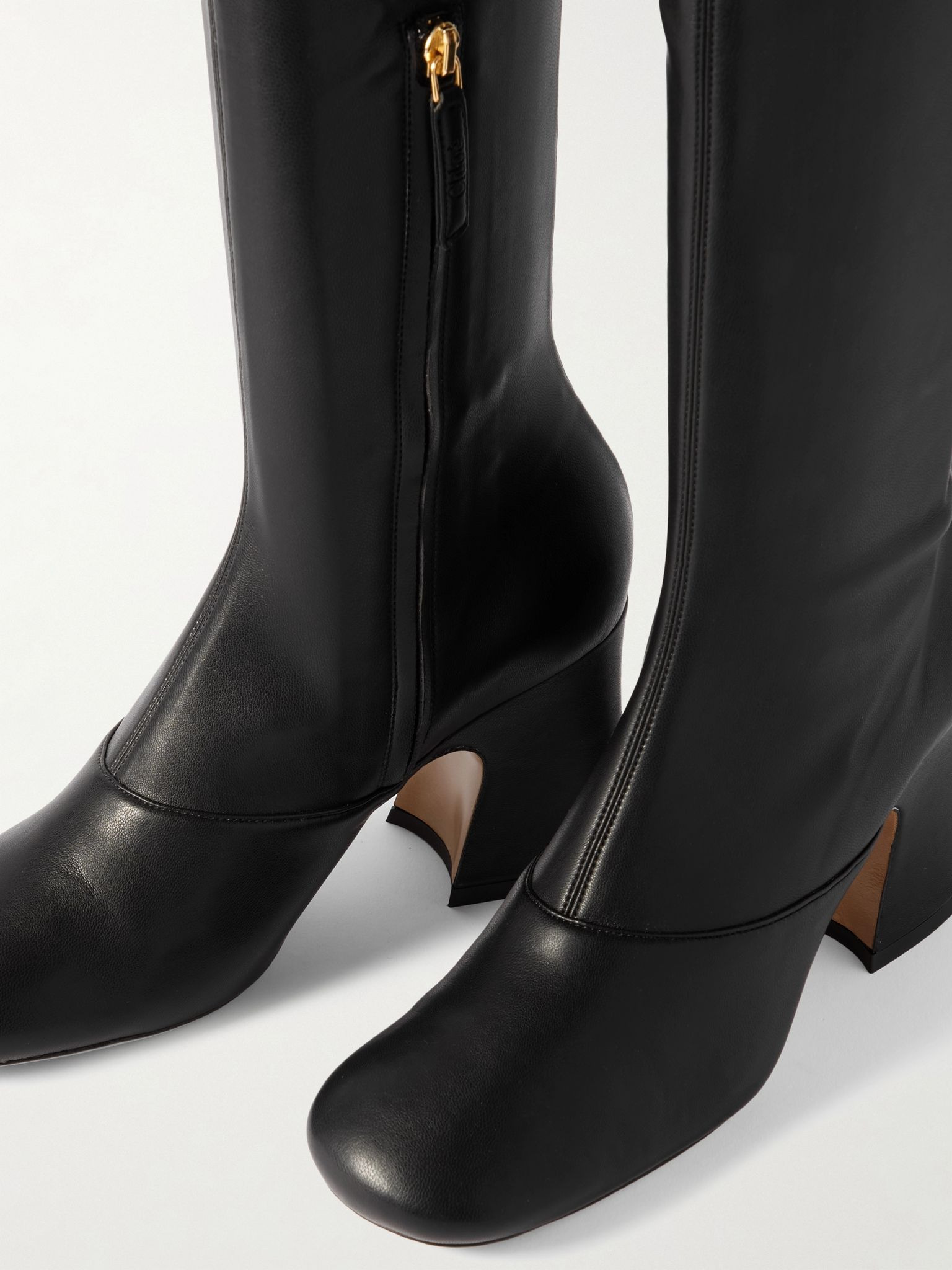 Janis leather knee boots Black - 4