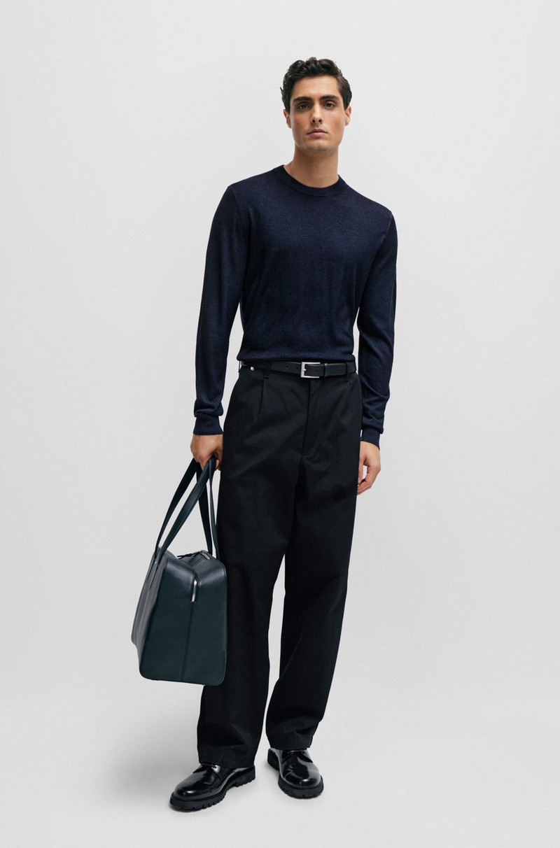 BOSS REGULAR-FIT SWEATER IN 100% CASHMERE WITH RIBBED CUFFS outlook
