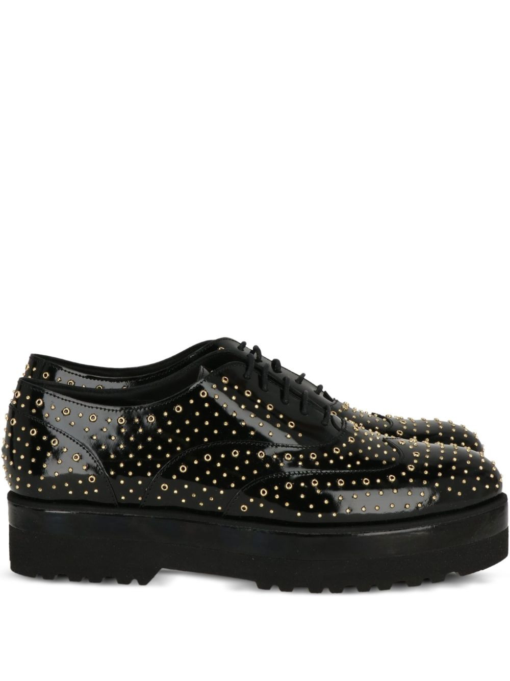 studded-detail leather shoes - 1