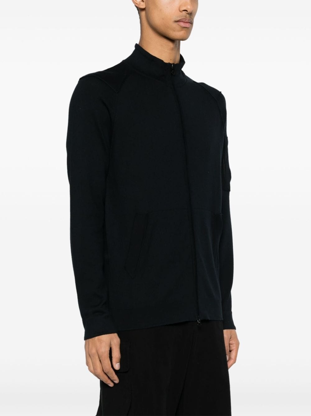 Lens-detail knitted cardigan - 3