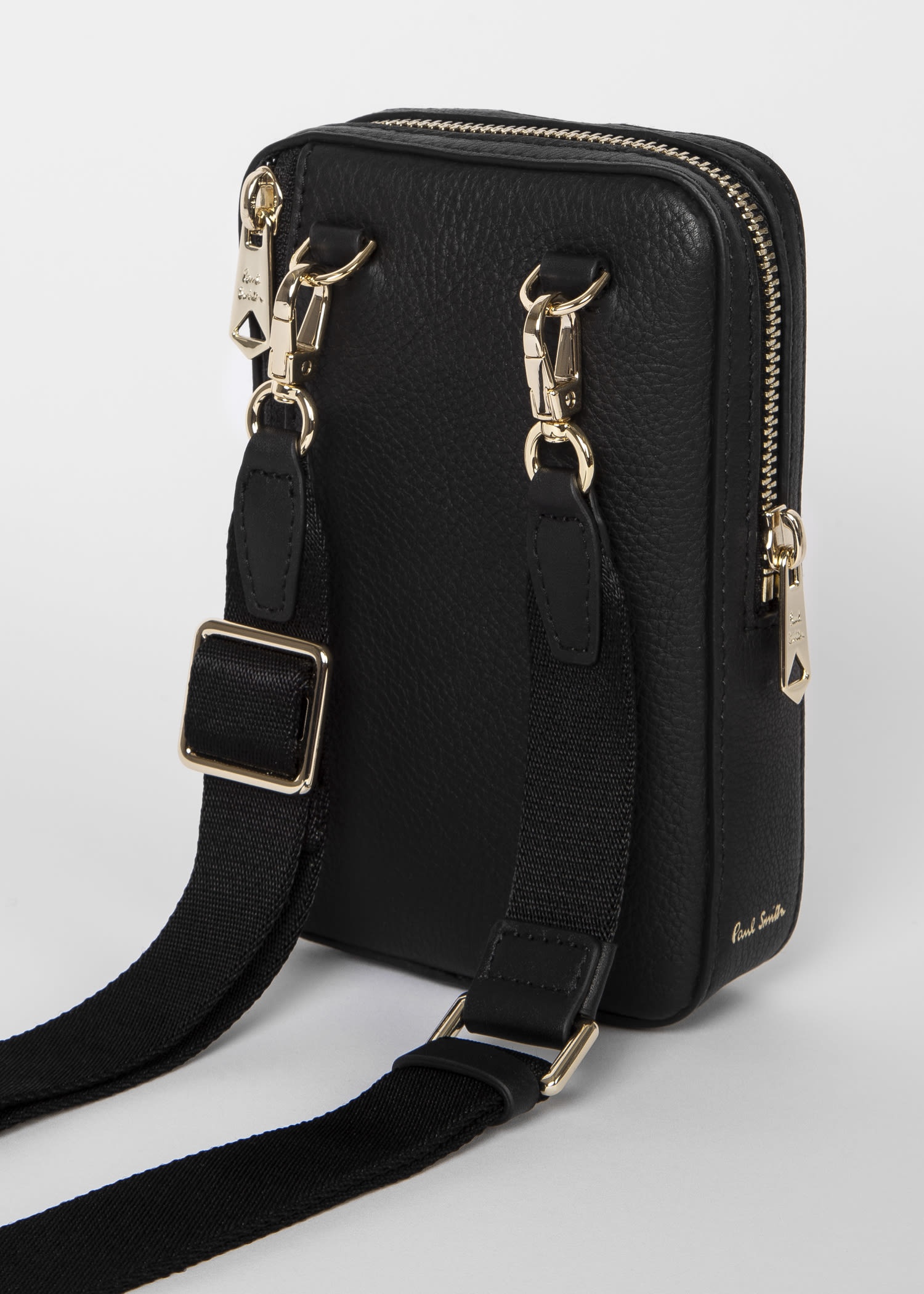 'Signature Stripe' Leather Neck Pouch - 4