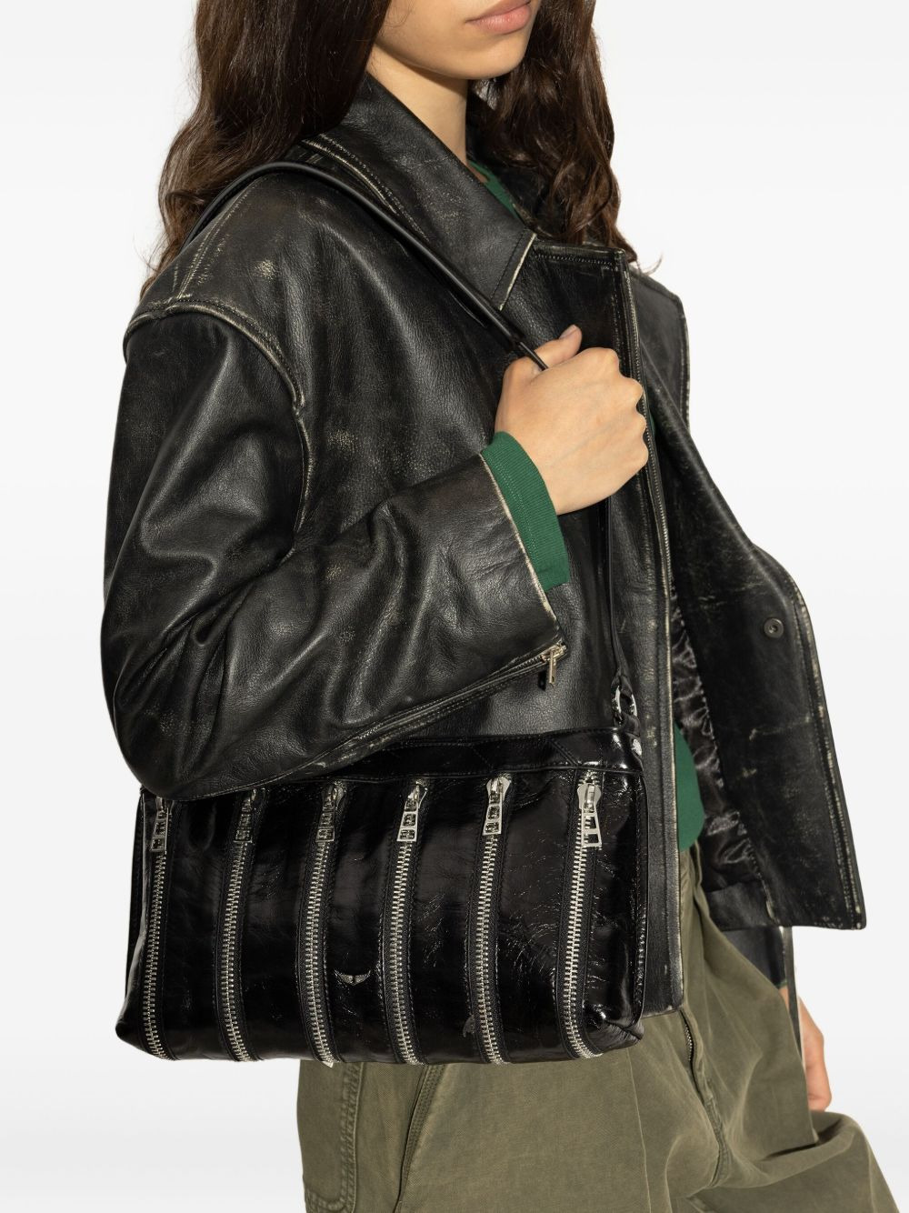 Sunny Moody multiple-zip leather shoulder bag - 2