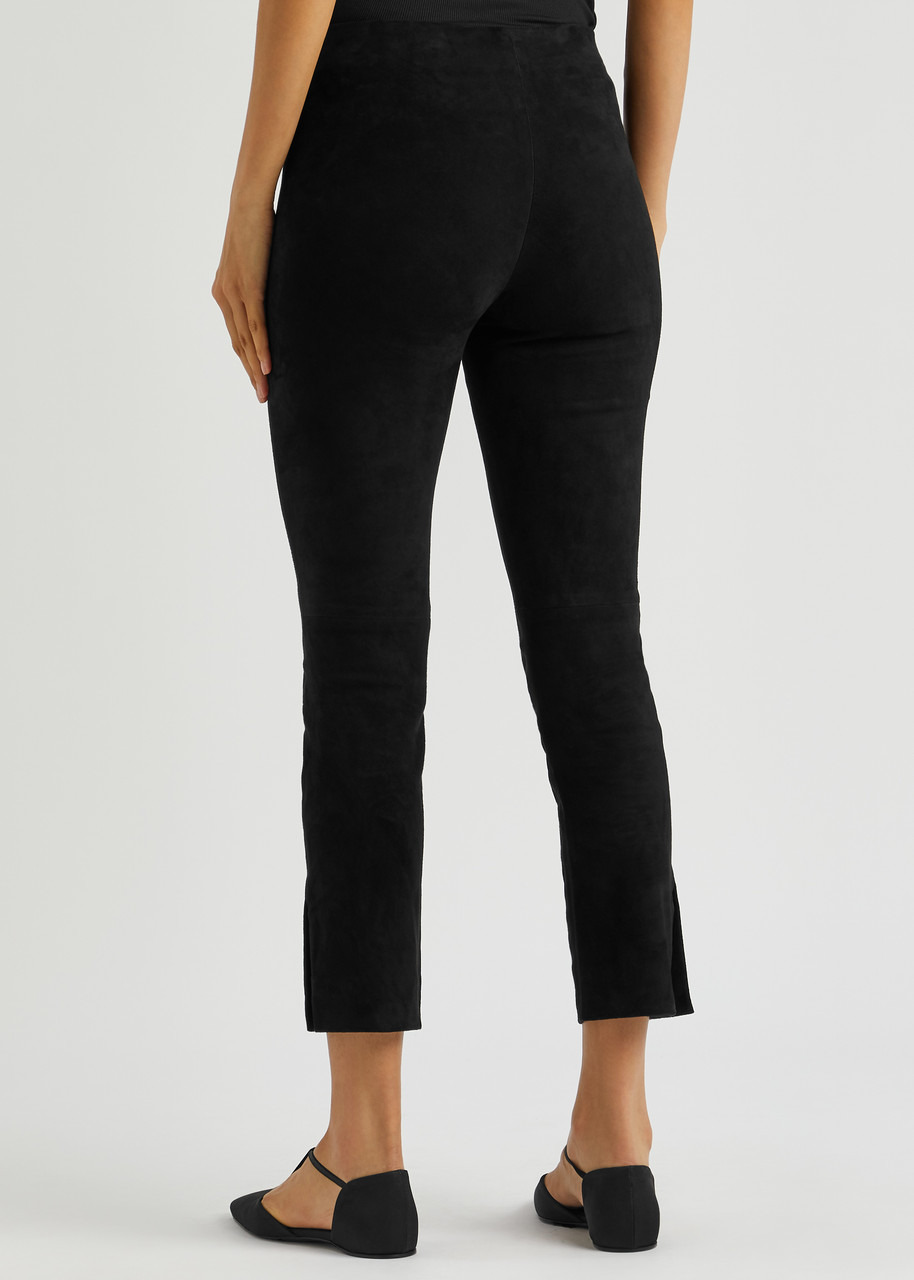 Split-cuff suede trousers - 3