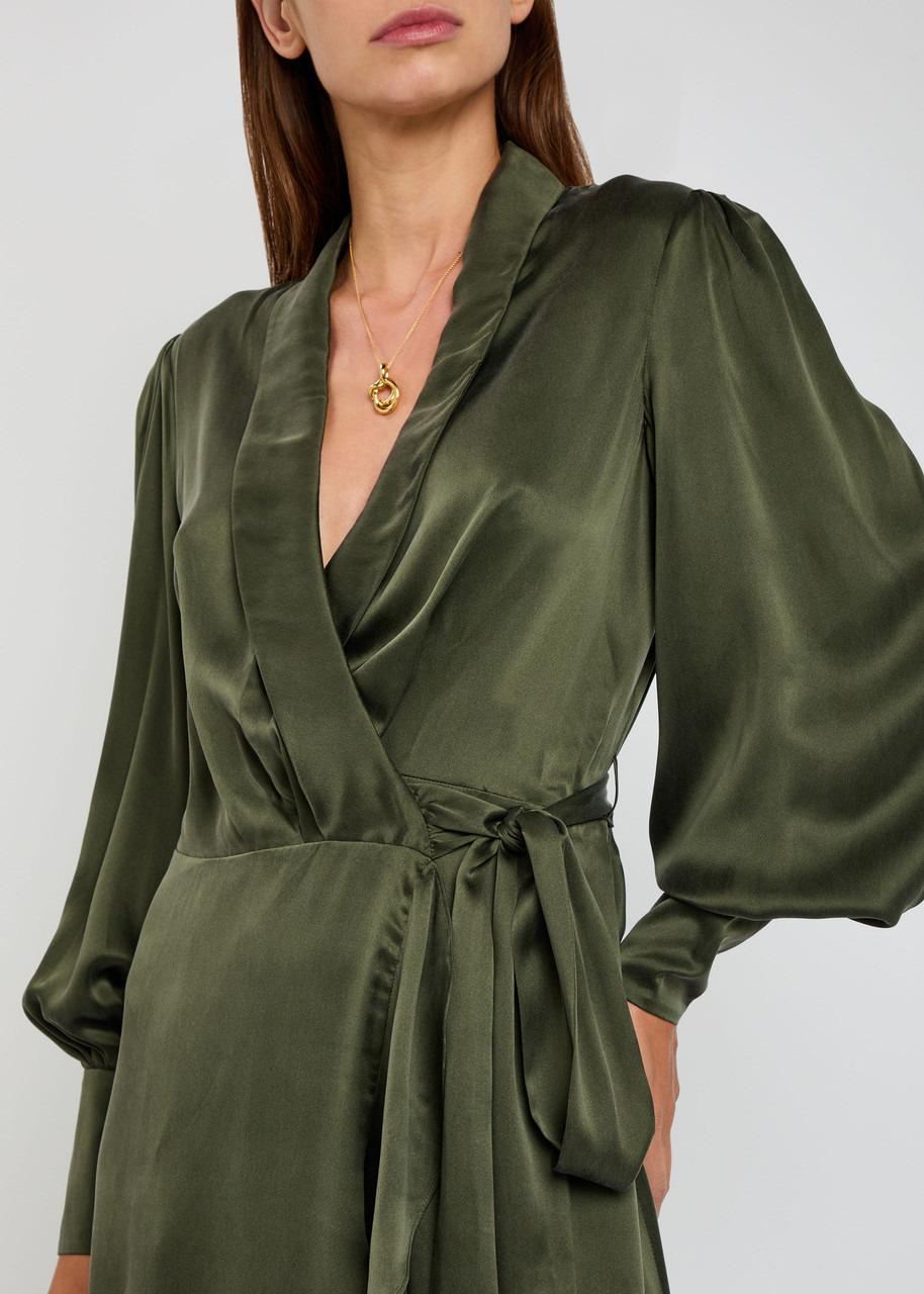 Zimmermann Silk-satin Midi Wrap Dress - 5