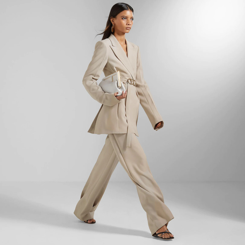 FENDI Beige cady pants outlook