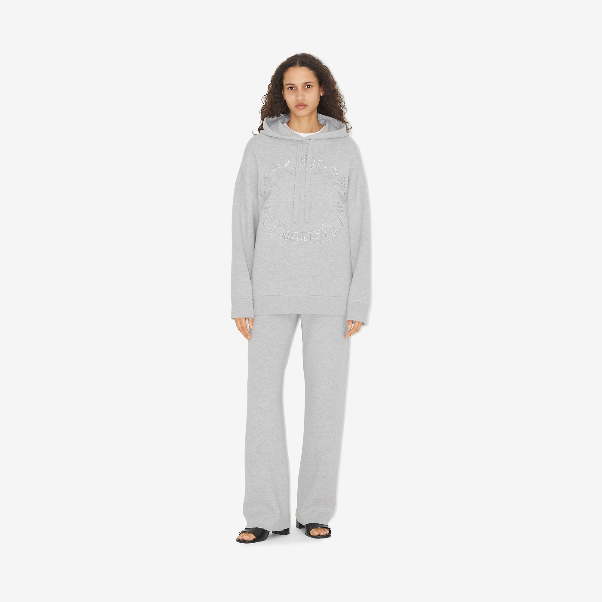 Oak Leaf Crest Cashmere Blend Oversized Hoodie - 2