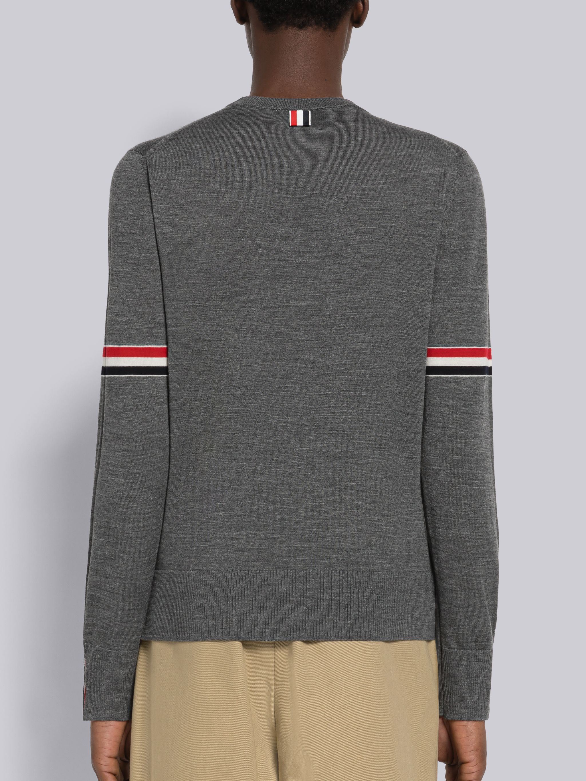 Fine Merino Stripe Crew Neck Pullover - 3