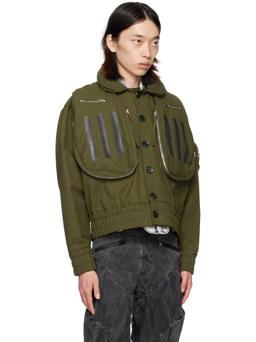 Khaki Doublet Kapok Bomber Jacket - 2