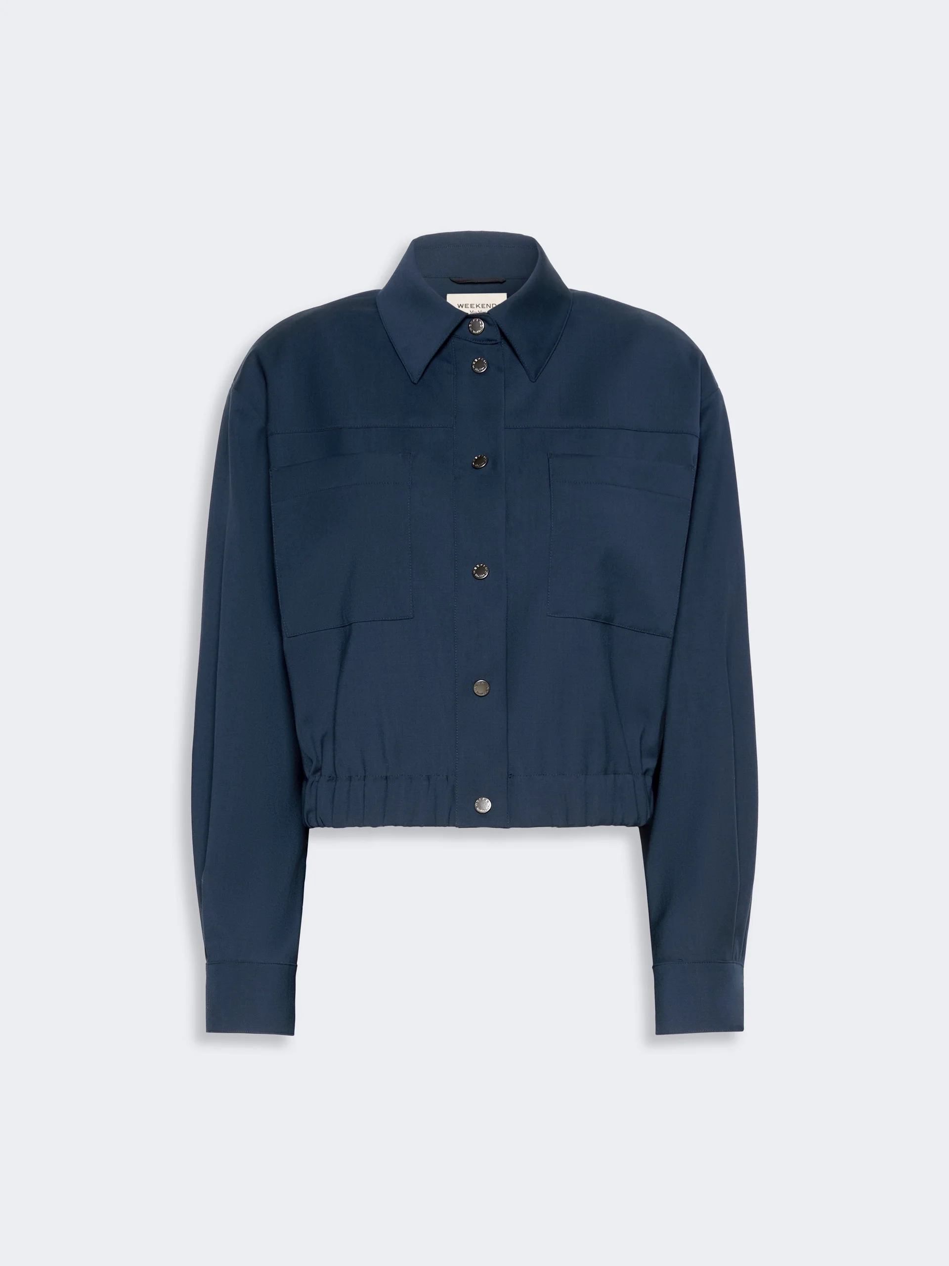 DECANO Short woollen cloth jacket - NAVY - 1