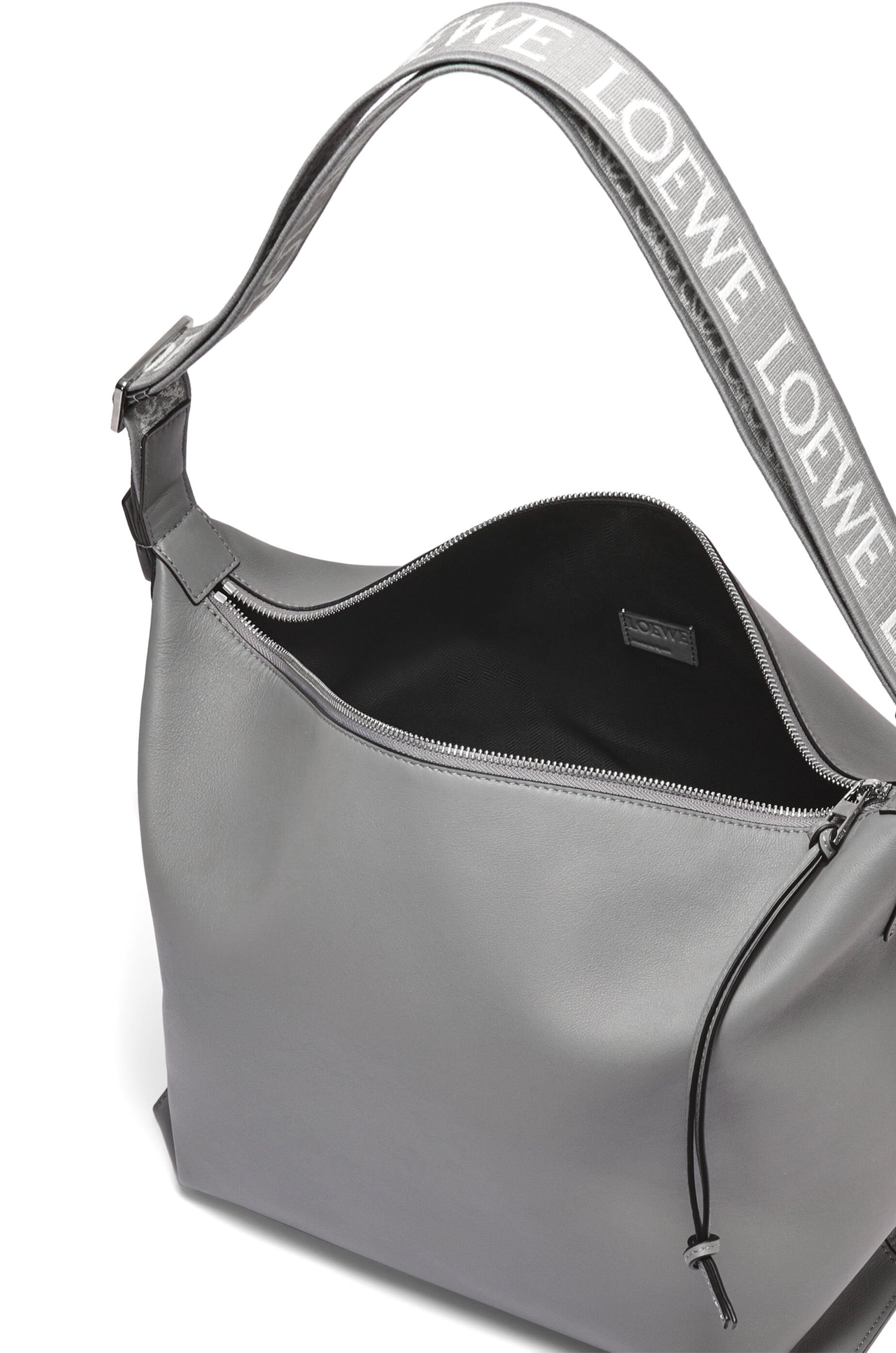 Cubi crossbody bag in supple smooth calfskin and jacquard - 6